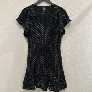 Gap Women's Black Dotted Hearts Mini Dress Size M